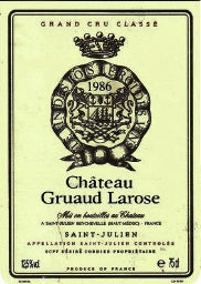 1986 Chateau Gruaud Larose - St. Julien