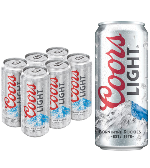 Coors Light 6pk can