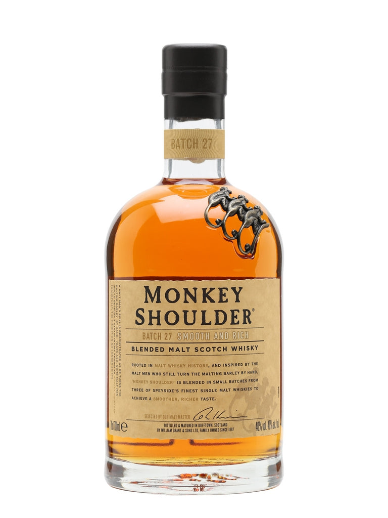ウイスキートーク Single Malt Scotch Whisky 空瓶 2本 Monkey Shoulder Batch 27 Whiskey 750ml — MacArthur Beverages