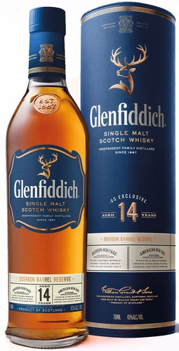 Glenfiddich 14 yr Bourbon Barrel Reserve Whiskey 750ml