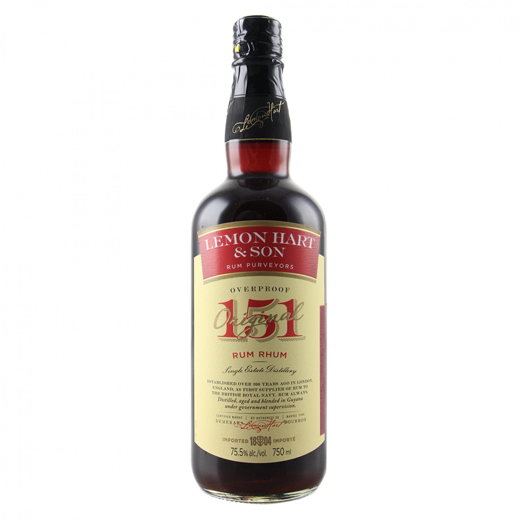 Lemon Hart 151 Demerara Rum 750ml — MacArthur Beverages