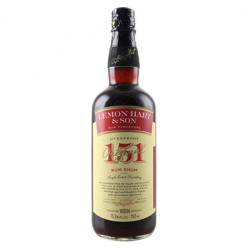 Lemon Hart 151 Demerara Rum 750ml