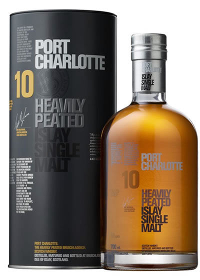 Port Charlotte 10 yr Heavily Peated Single Malt Whiskey 750ml