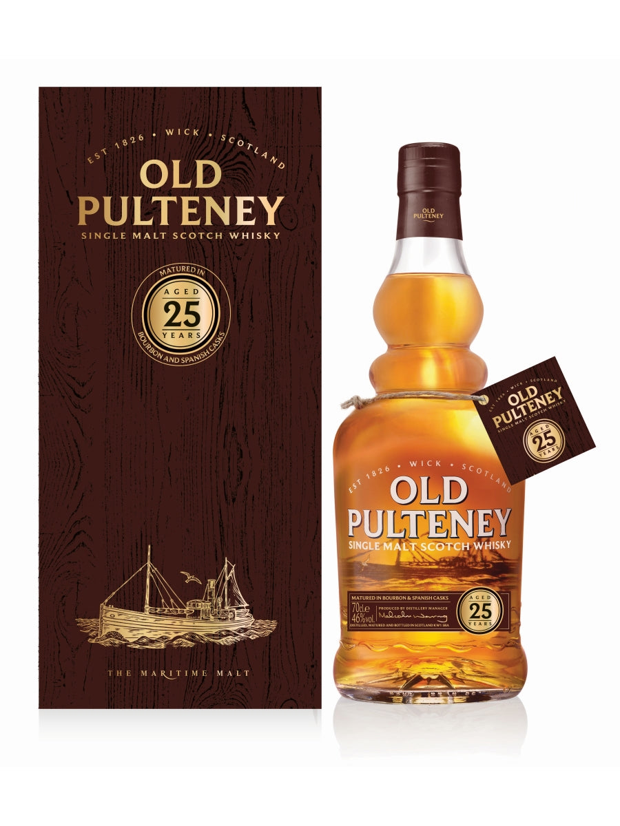 Old Pulteney 25 yr Single Malt Whiskey 750ml — MacArthur Beverages