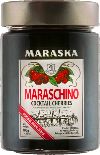 Maraska Maraschino cocktail cherries 14.11oz jar
