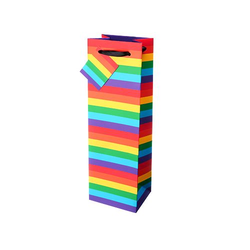 Gift Bag - Rainbow single bottle bag