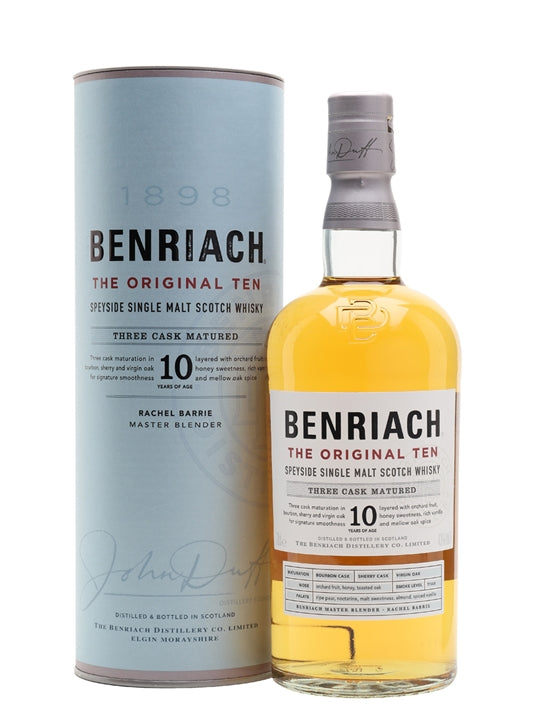 BenRiach The Original 10 yr Three Cask Matured Single Malt Whiskey 750ml