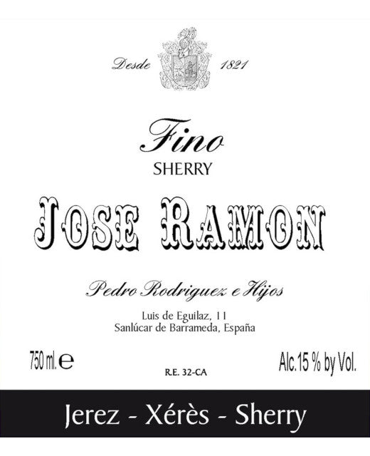 NV Pedro Rodriguez -  Jerez Jose Ramon Fino Sherry