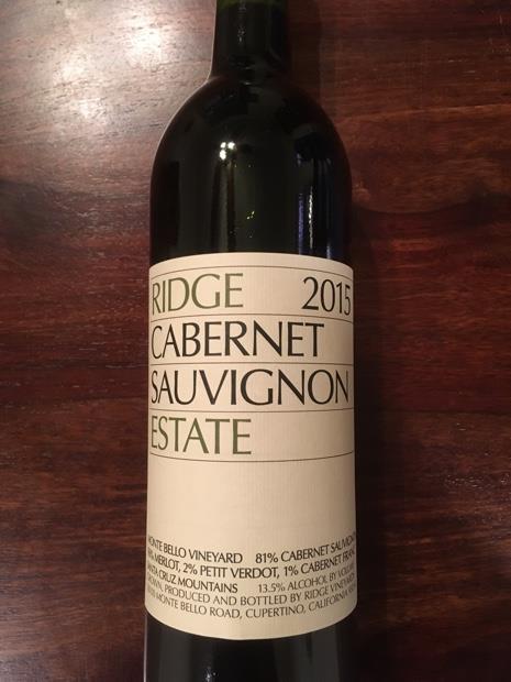 2018 Ridge - Cabernet Sauvignon Santa Cruz Estate