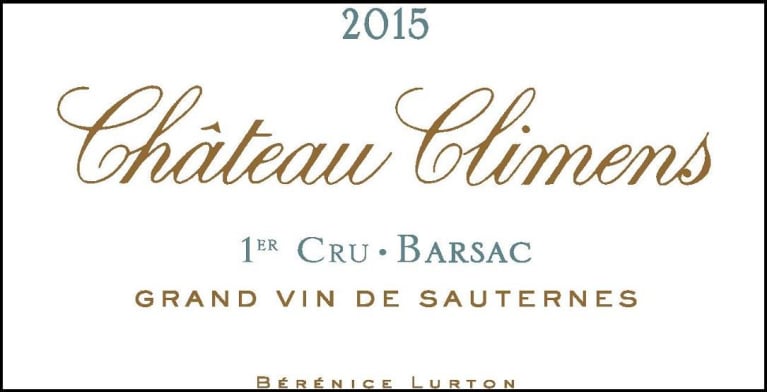 2015 Chateau Climens - Sauternes HALF BOTTLE (375ml)