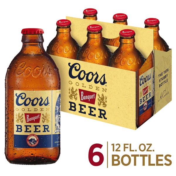 Coors Banquet stubby bottles 6pk