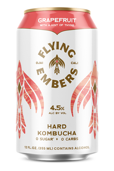Flying Embers - Grapefruit w/Thyme Kombucha 6pk
