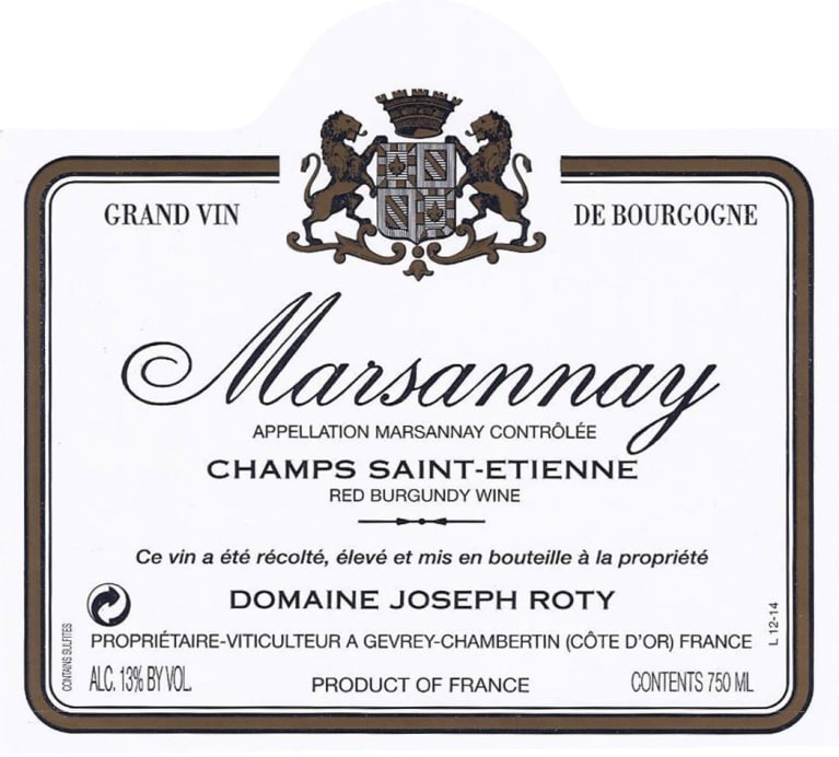 2019 Joseph Roty - Marsannay Champs St. Etienne
