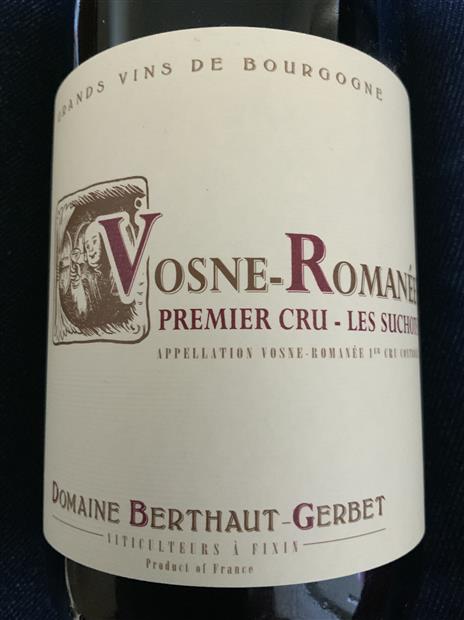 2020 Berthaut-Gerbet - Vosne Romanee Suchots