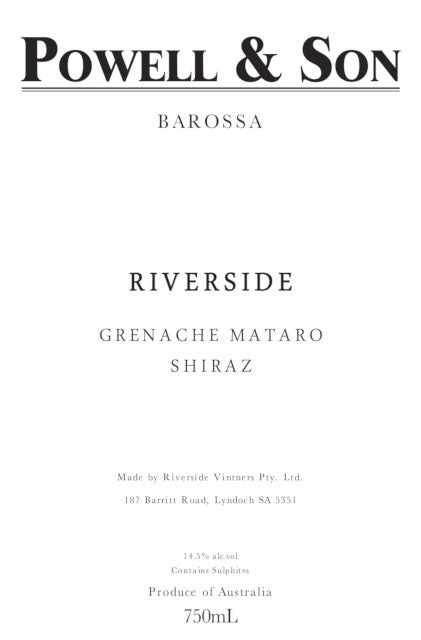 2018 Powell & Son - Grenache Mataro Shiraz Barossa Valley Riverside
