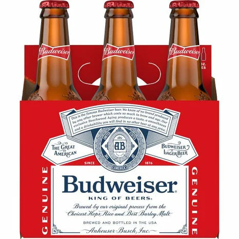 Budweiser 12oz 6pk bottles
