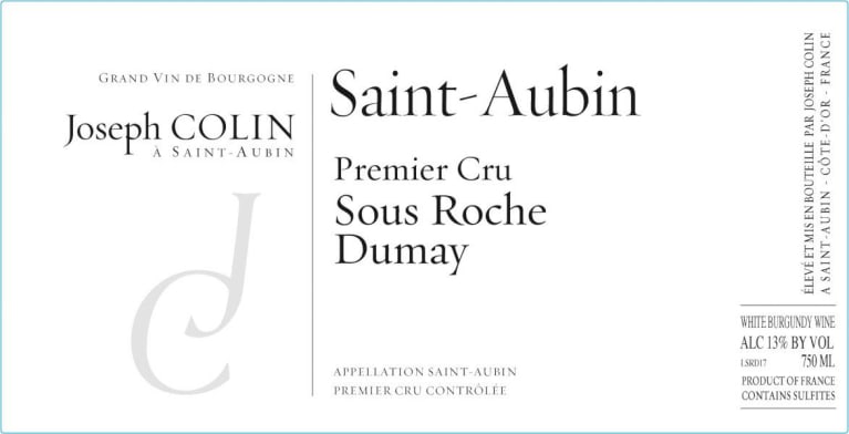 2022 Joseph Colin - St. Aubin Sous Roche Dumay