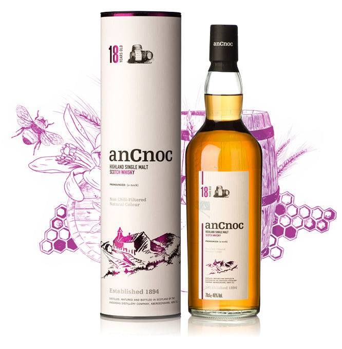 anCnoc 18 yr Highland Single Malt Whiskey 750ml