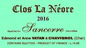 2016 Vatan Sancerre Clos Neore