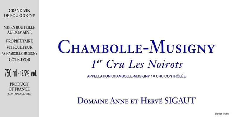 2020 Domaine Sigaut - Chambolle Musigny Noirots