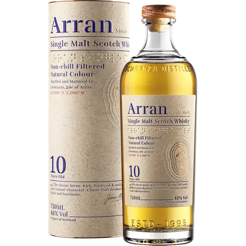 The Arran 10 yr Single Malt Whiskey 750ml