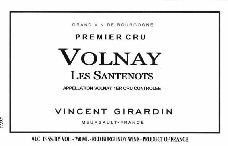 2019 Vincent Girardin - Volnay Santenots