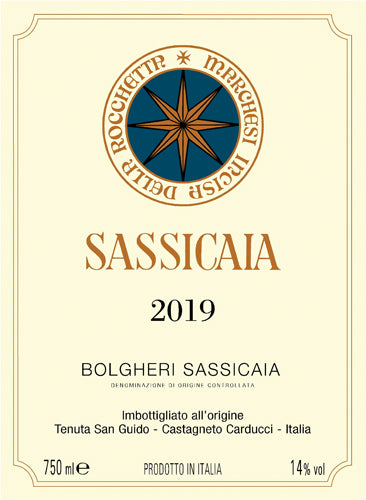 2019 Tenuta San Guido - Bolgheri Sassicaia Super Tuscan