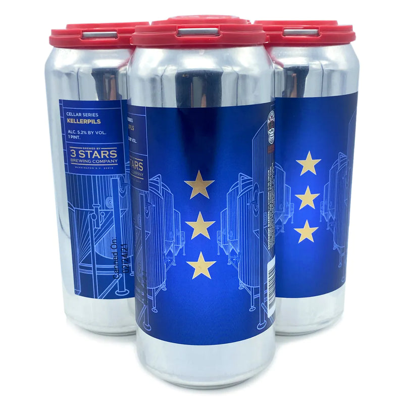 3 Stars Brewing - Cellar Series Keller Pils 4pk