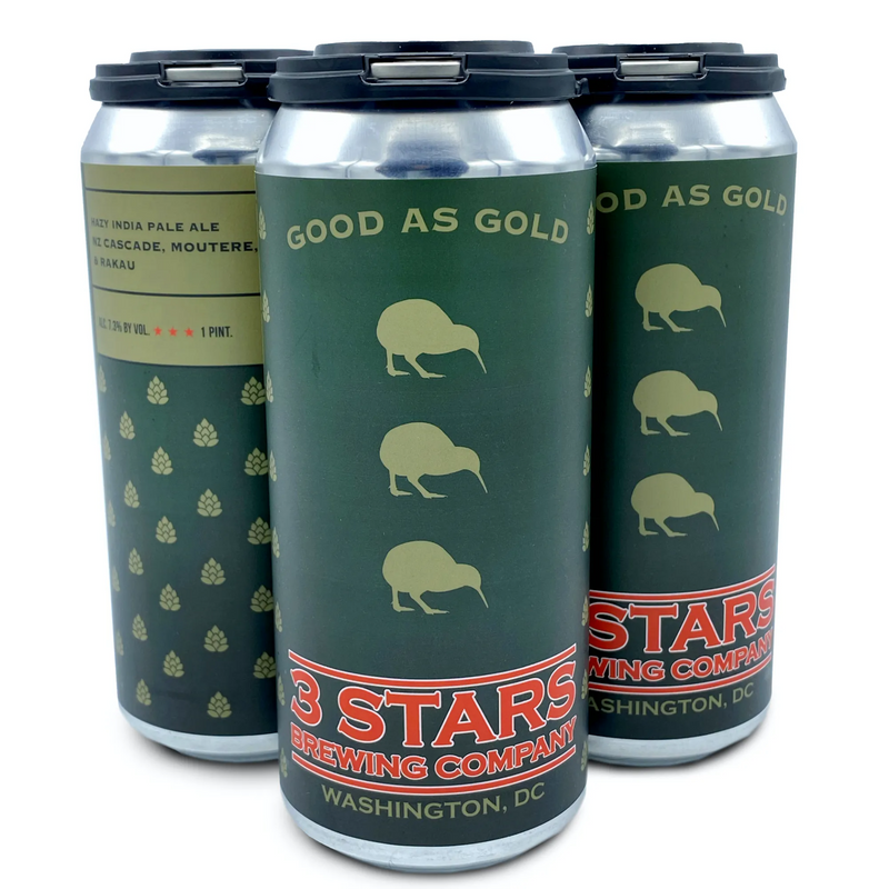 3 Stars Brewing - Good as Gold Hazy IPA 4pk