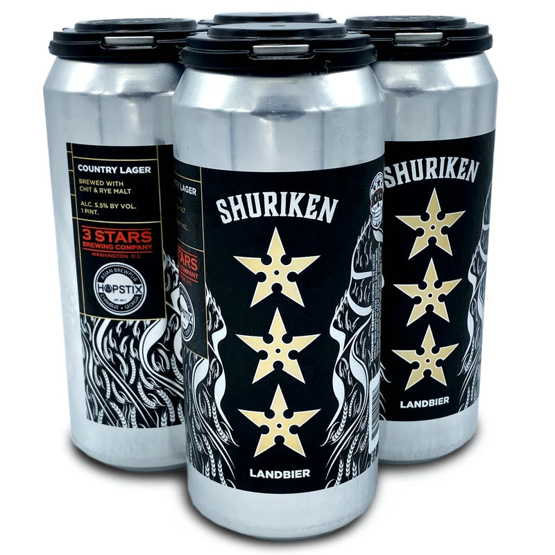 3 Stars Brewing - Shuriken Country Lager 4pk