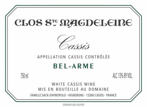 2020 Clos St. Magdeleine  Cassis Blanc Bel-Arme
