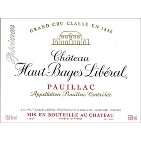 2000 Chateau Haut Bages Liberal Pauillac