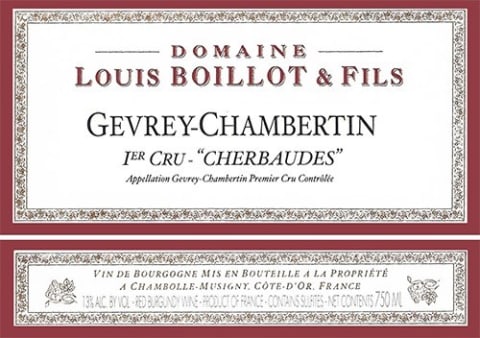 2019 Louis Boillot - Gevrey Chambertin Cherbaudes