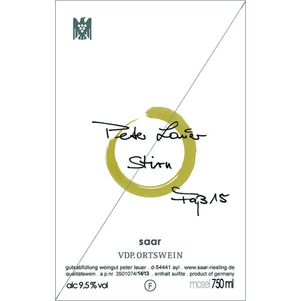 2021 Lauer, Peter - Riesling Fass 15 Stirn