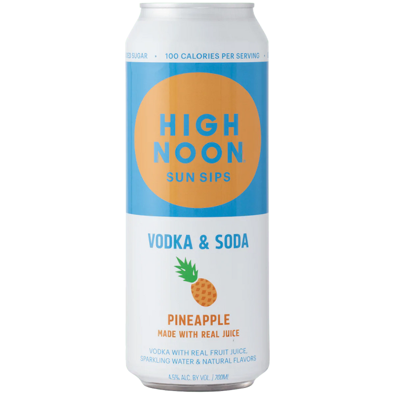 High Noon Pineapple Vodka Seltzer 700ml can
