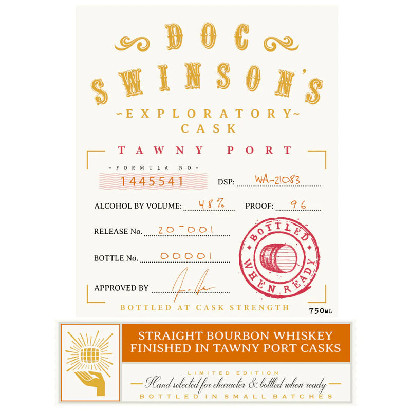 Doc Swinson's Exploratory Tawny Port Casks Bourbon Whiskey 750ml