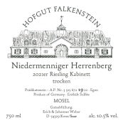2021 Hofgut Falkenstein - Niedermenniger Herrenberg Kabinett Trocken #19 Egon