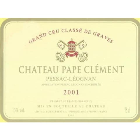 2001 Chateau Pape Clement - Pessac