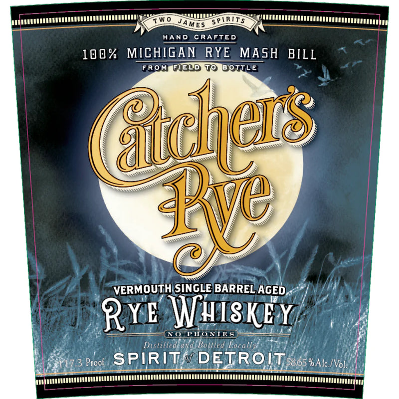 Two James Catchers Vermouth Barrel Aged Rye Whiskey 750ml