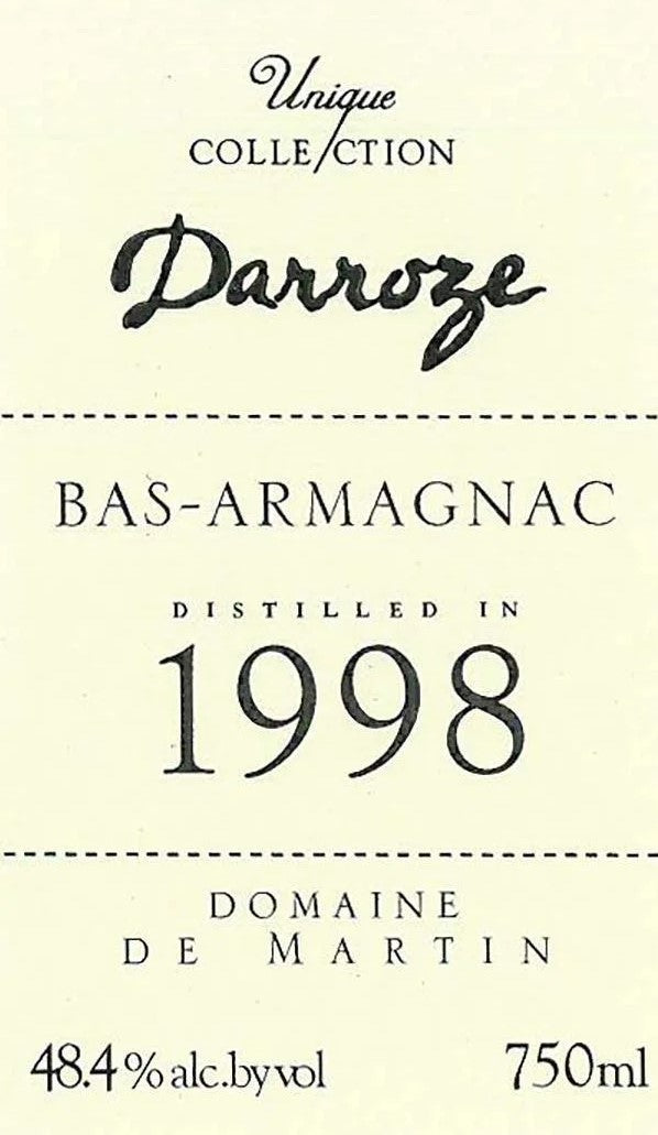 Francis Darroze Domaine de Martin 1998 Bas - Armagnac 750ml