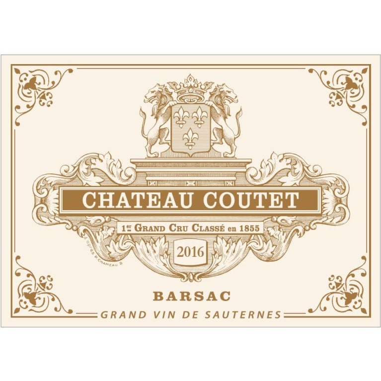 2016 Chateau Coutet - Sauternes HALF BOTTLE (375ml)