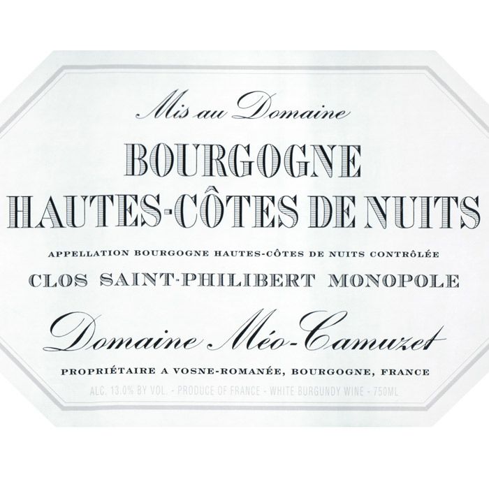 2020 Domaine Meo-Camuzet - Bourgogne Hautes Cotes de Nuits Clos Ste Philibert