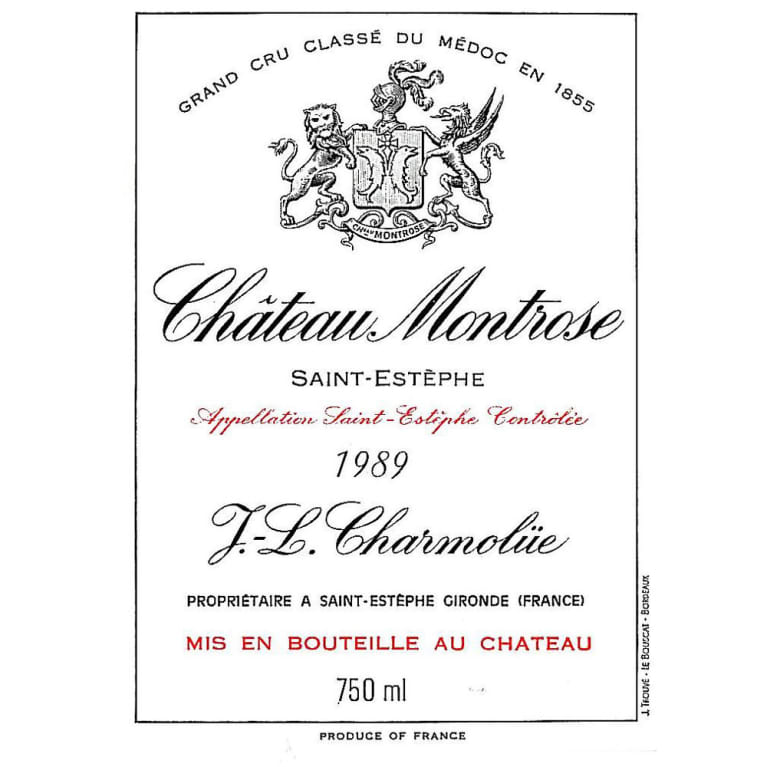1989 Chateau Montrose - St. Estephe