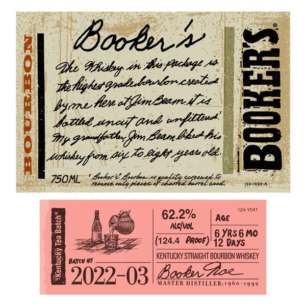 Booker's Kentucky Tea Batch 2022-03 Bourbon Whiskey 750ml
