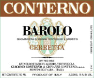 2018 Conterno, Giacomo - Barolo Cerretta