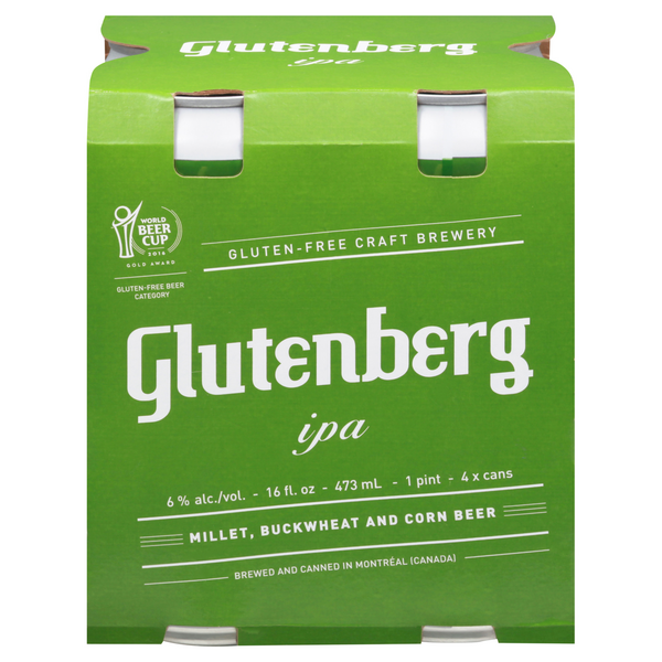 Glutenberg India Pale Ale (Gluten Free) 4pk cans