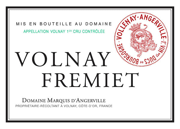 2020 Marquis d'Angerville - Volnay Fremiet