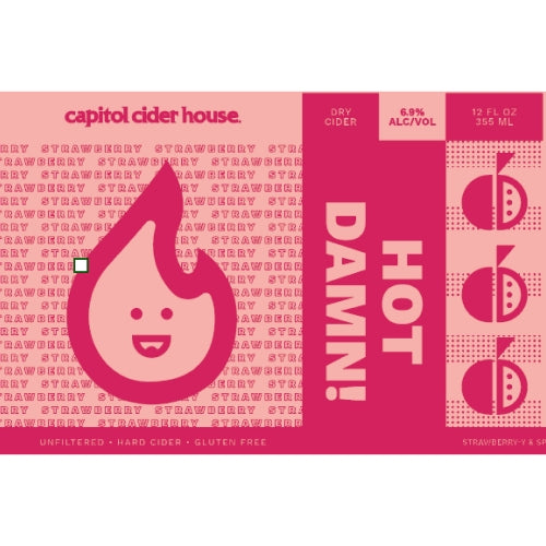 Capitol Cider House - Hot Damn! Strawberry 4pk