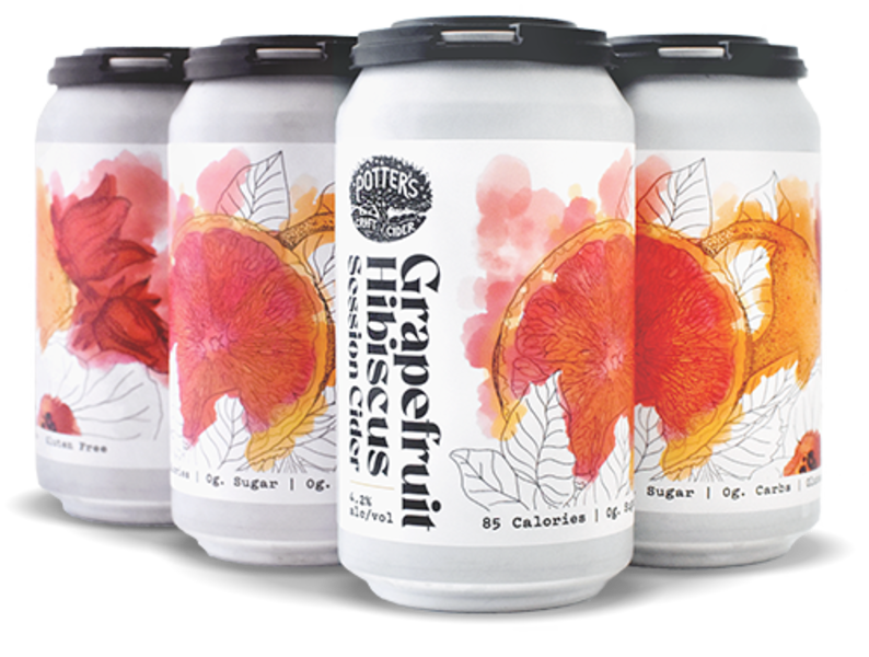Potter's - Grapefruit Hibiscus Craft Cider 6pk