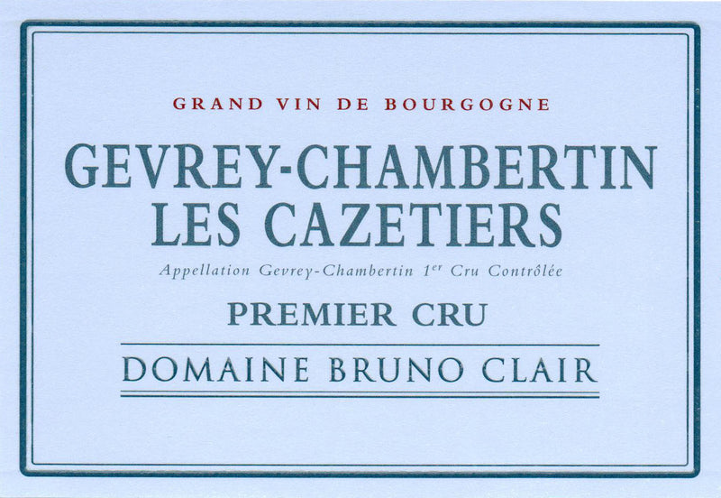 2020 Bruno Clair Gevrey Chambertin Cazetiers